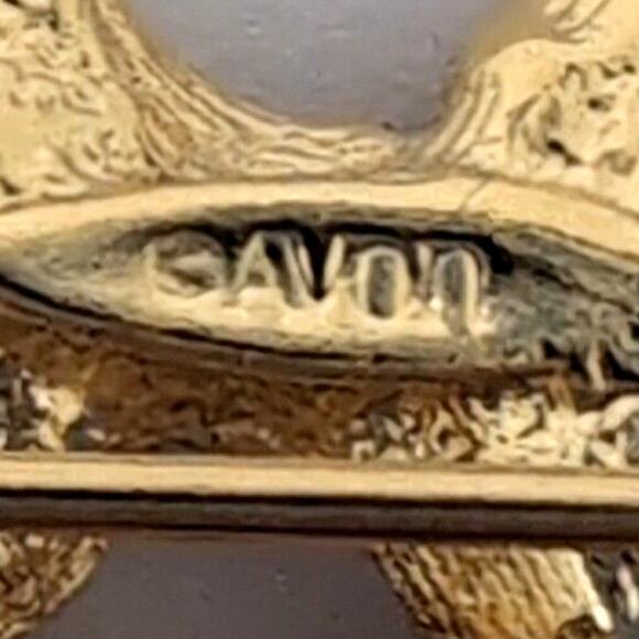 VTG Avon Jewelry Christmas Brooch Bells Gold‎ Tone Red Green Clear Rhinestones - Picture 4 of 6